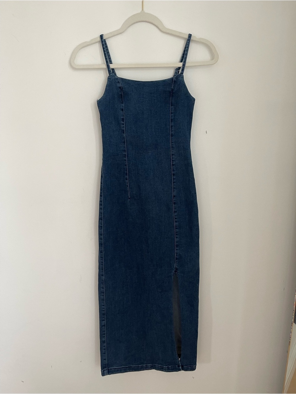 Dynamite Denim Slip Dress in Dark Blue